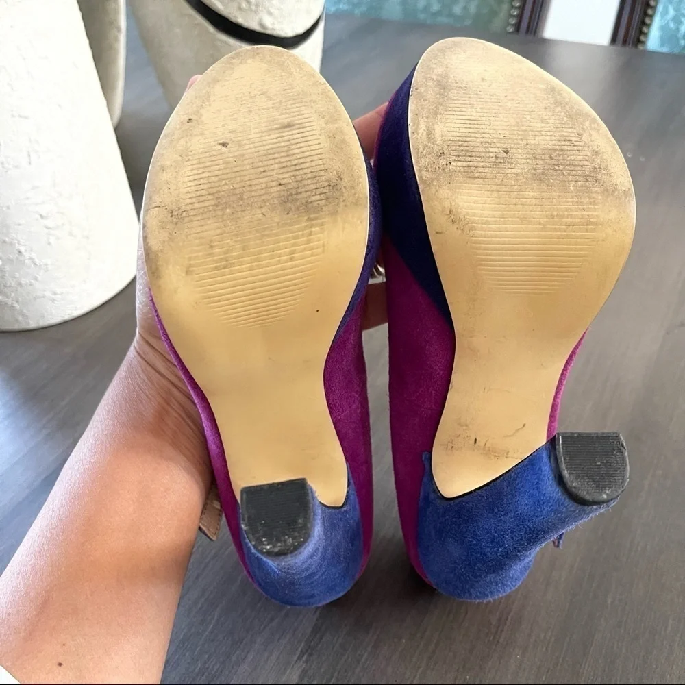 Steve Madden color block platform pumps heels